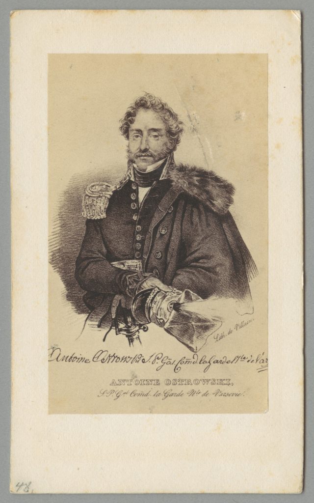 Antoni Ostrowski, portr., reprodukcja fot. grafiki (litografia)