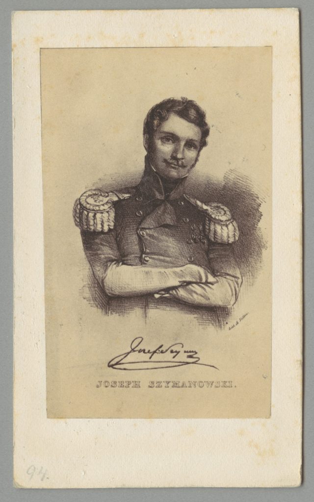 Józef Szymanowski, portr., reprodukcja fot. grafiki, lit.