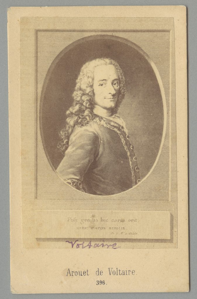 Voltaire, portr., reprodukcja fot. grafiki