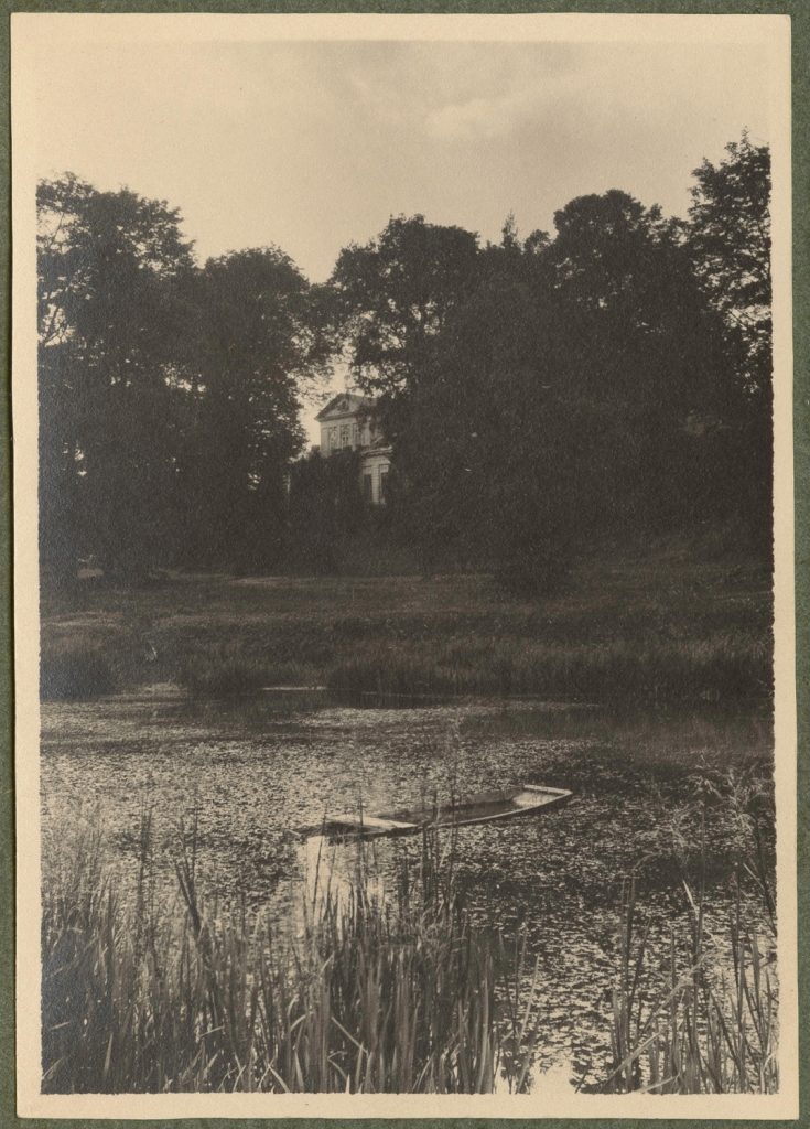 Niegoszowice, staw w parku, widok