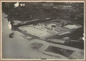 Kraków, Grzegórzki - Dąbie w czasie powodzi.