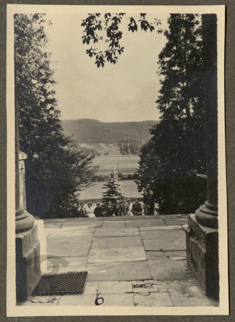 Niegoszowice, widok ze schodów pałacu Rostworowskich