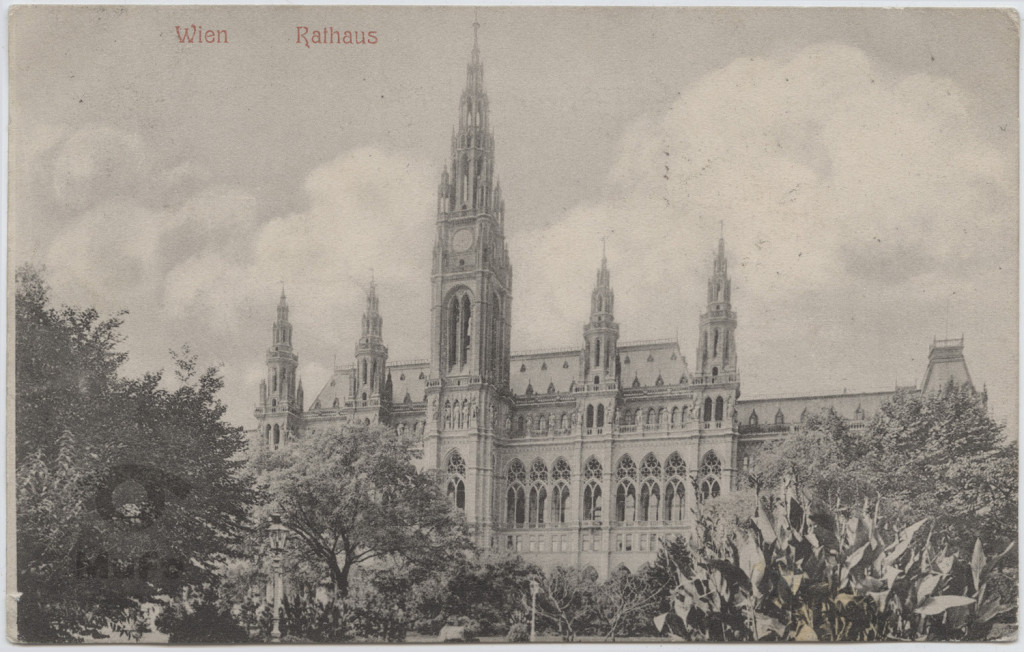 Austria, Wiedeń, ratusz, park Rathauspark