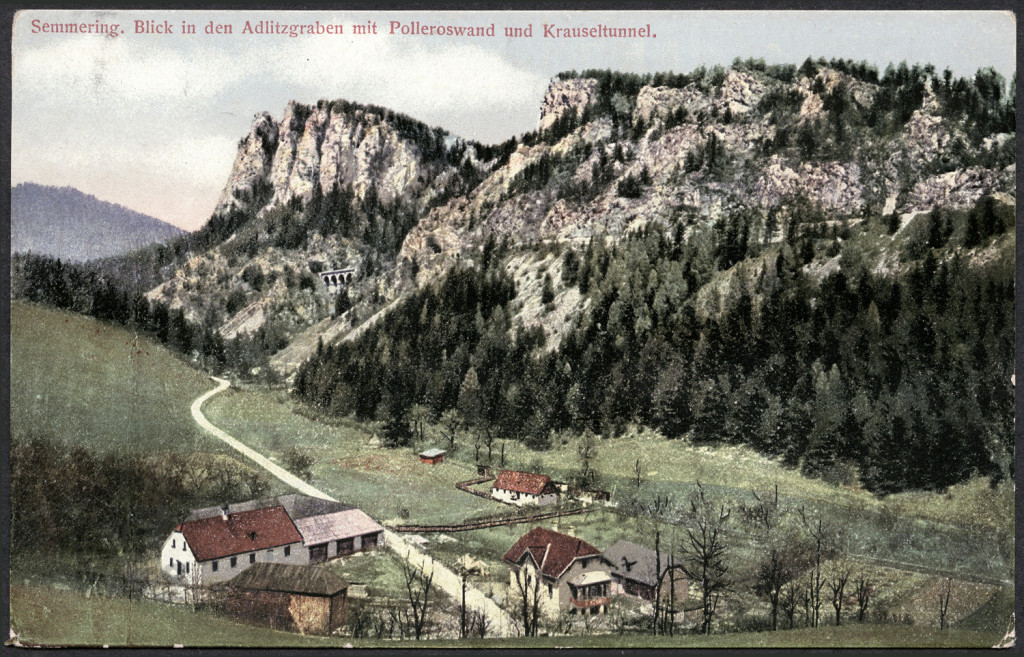 Semmering widok górski most, tunel, droga