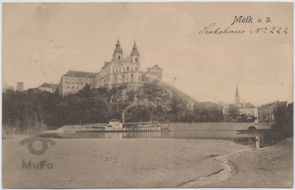 Austria, opactwo Melk,zabudowania  klasztorne n. Dunajem