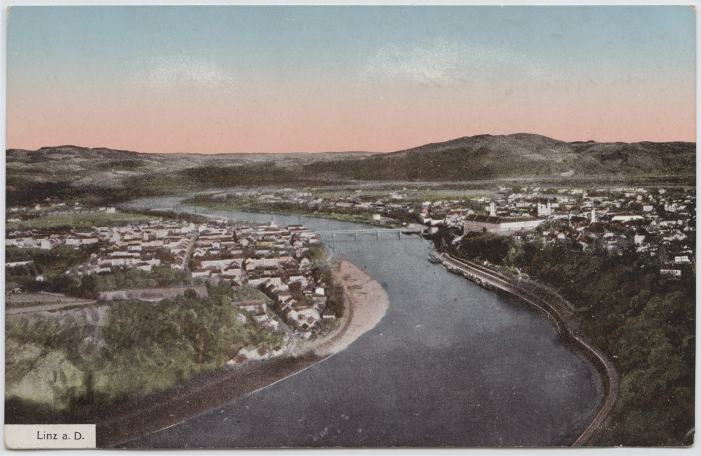 Austria, panorama Linz, Dunaj