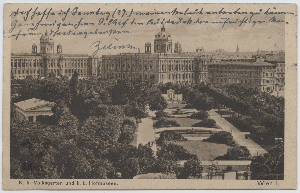 Austria, Wiedeń, park Volksgarten, muzea