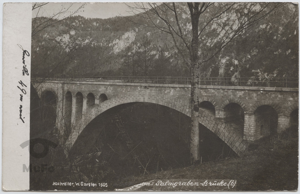 górna Austria, linia kolejowa Pyhrnbahn, most w Palmgraben