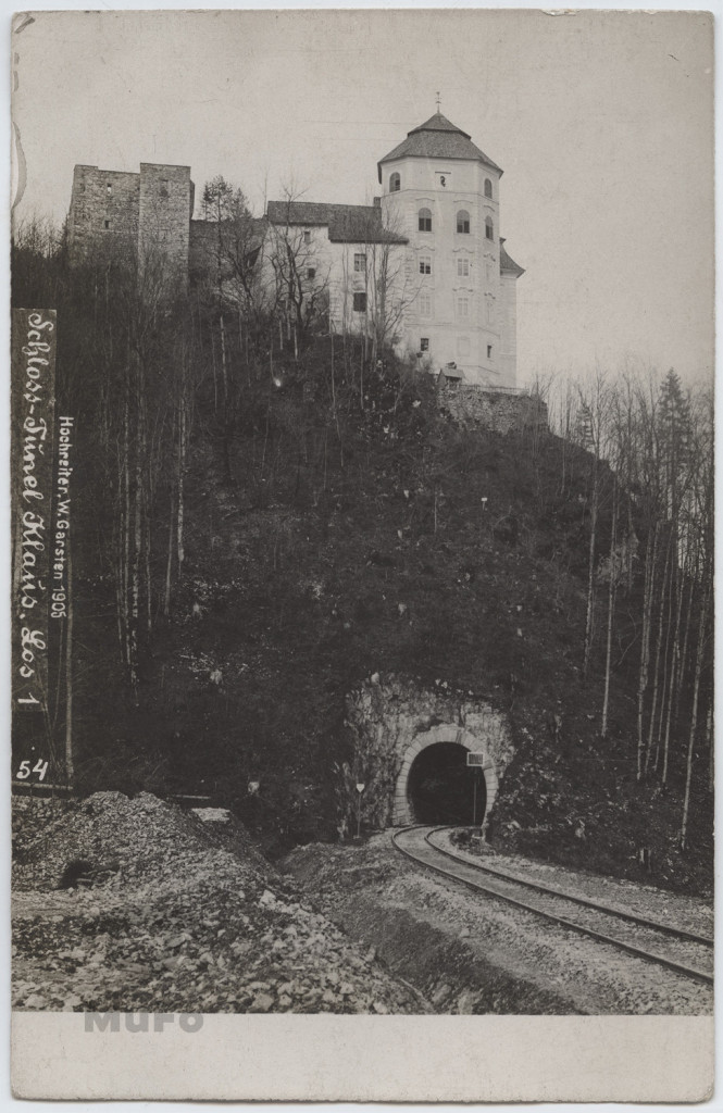 górna Austria - Styria , zamek Klaus , linia kolejowa Pyhrbahn