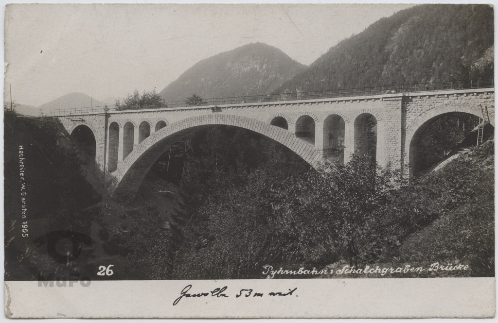 górna  Austria, most w Schalchgraben na linii kolejowej Pyhrbahn;