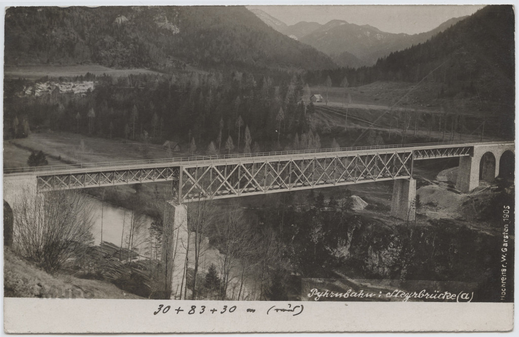 Austria, linia kolejowa Pyhrbahn, most na rzece Steyr