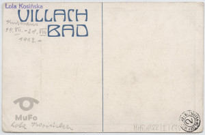 reprodukcja druk barw. akwareli J. Lohr "Villach-Bad"