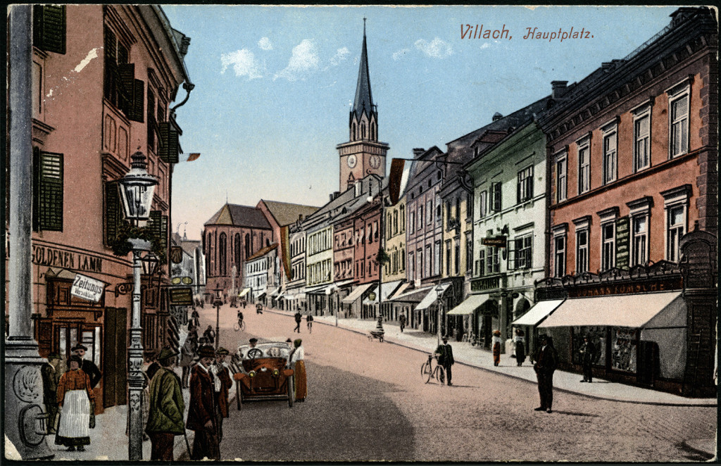 Villach, ulica przy  placu Hauptplatz