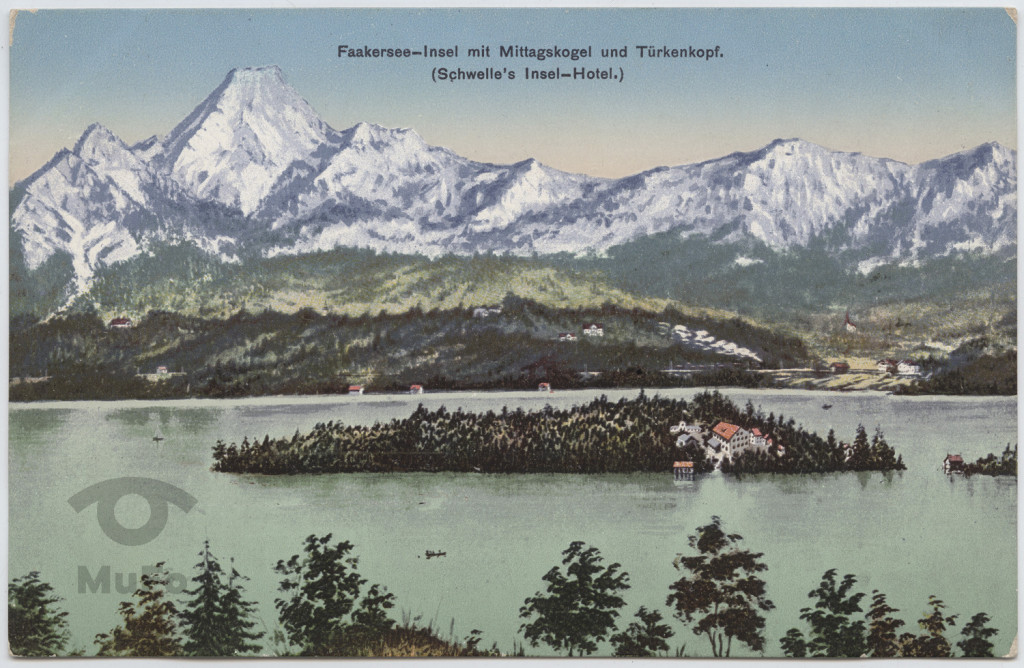 Austria, Karyntia, szczyty górskie  Mittagskogel i Turkenkopf, jezioro Faakersee