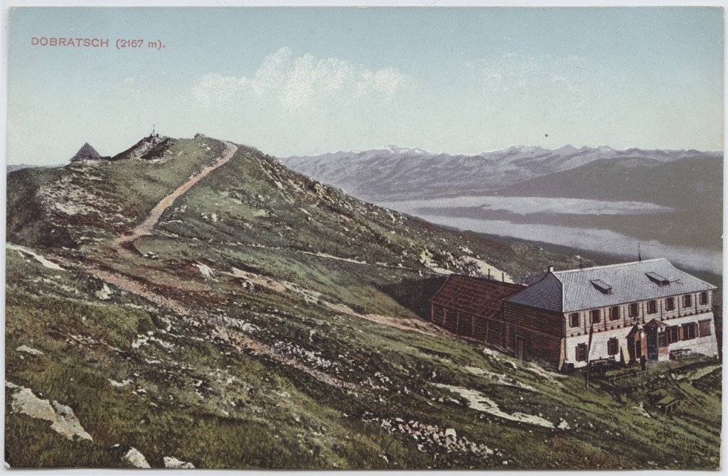 Austria, Karyntia, Alpy, szczyt Dobratsch, budynek prawdop.schronisko (?)