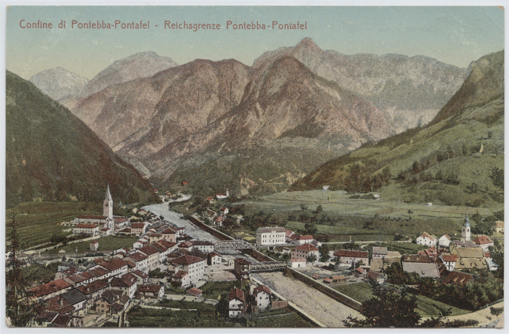 Miasta Pontebba i Pontafel na granicy Włoch i Austro-Węgier.