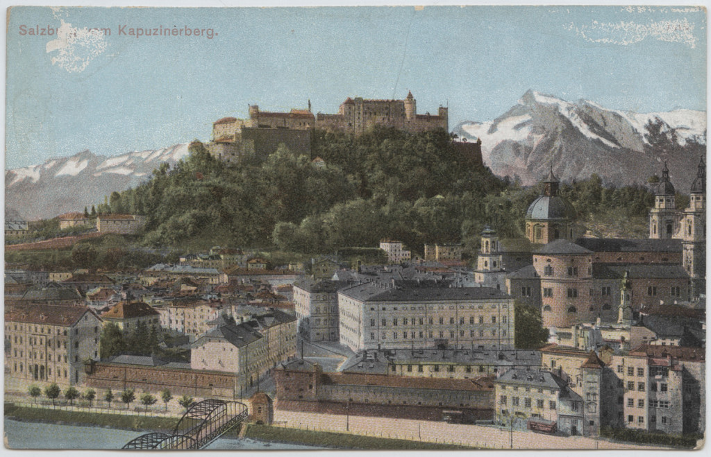 Salzburg, widok miasta, twierdza Hohensalzburg