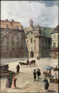 wg repr. rys. Rudolf Preuss widok Wiednia