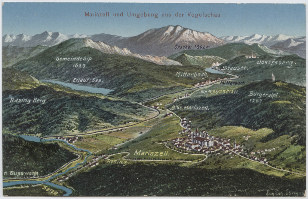 Panorama okolic miasta Mariazell.