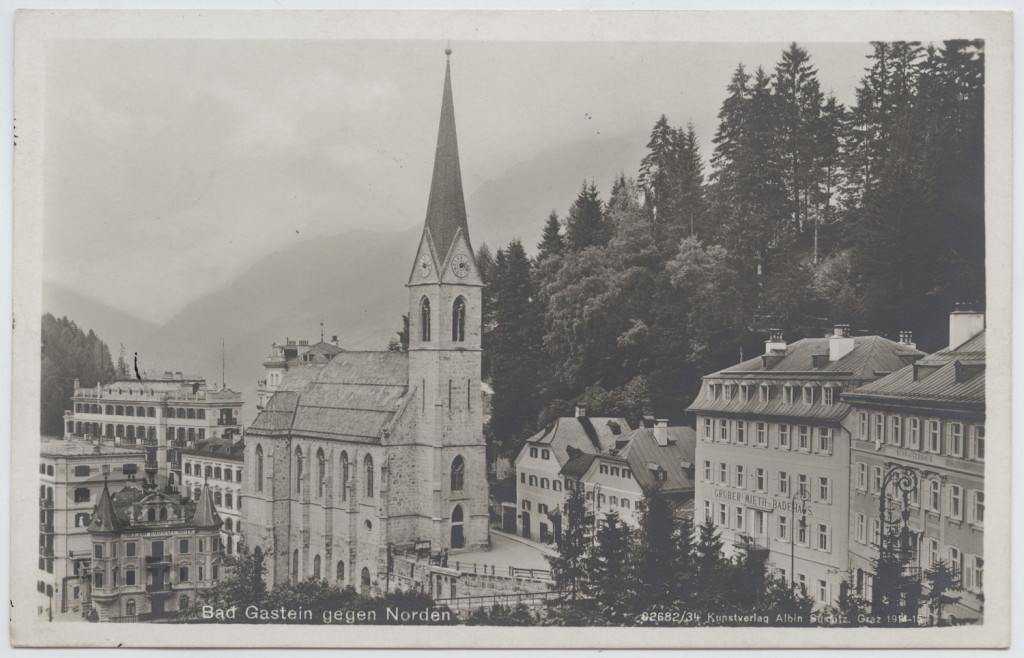 Uzdrowisko Bad Gastein, widok kościoła.