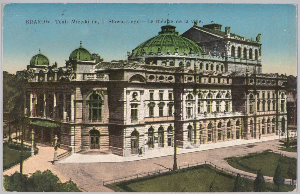 Kraków gmach teatru miejskiego im. Juliusza Słowackiego