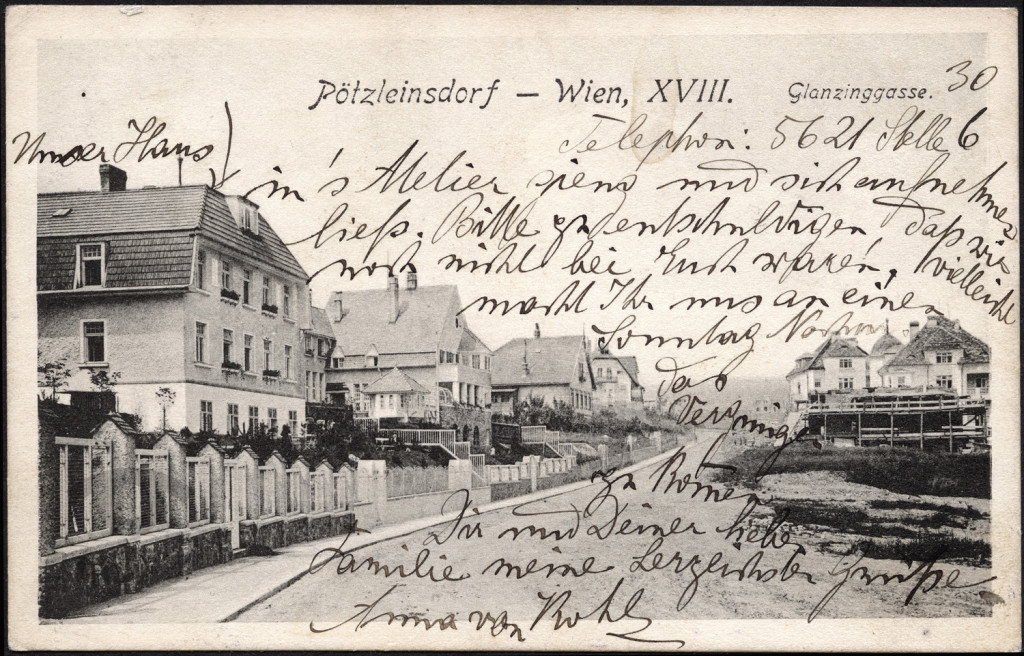 Wiedeń dzielnica willowa Pötzleinsdorf ulica Glazinggasse;