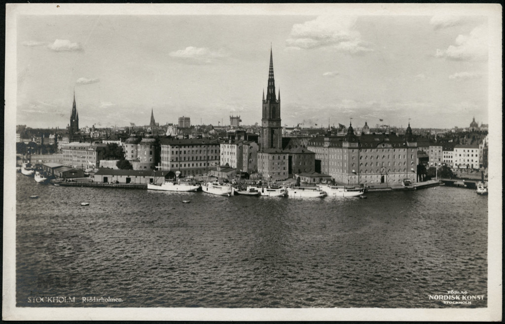 Sztokholm  widok miasta od str. morza