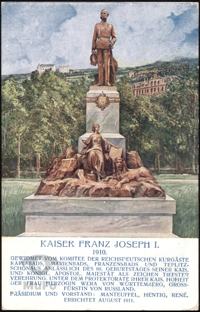 karta pocztowa okolicznościowa pomnik  ces. Franciszka Józefa I  1911