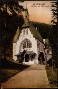 Semmering  kościółek murowany w górach ( Alpy Austriackie )