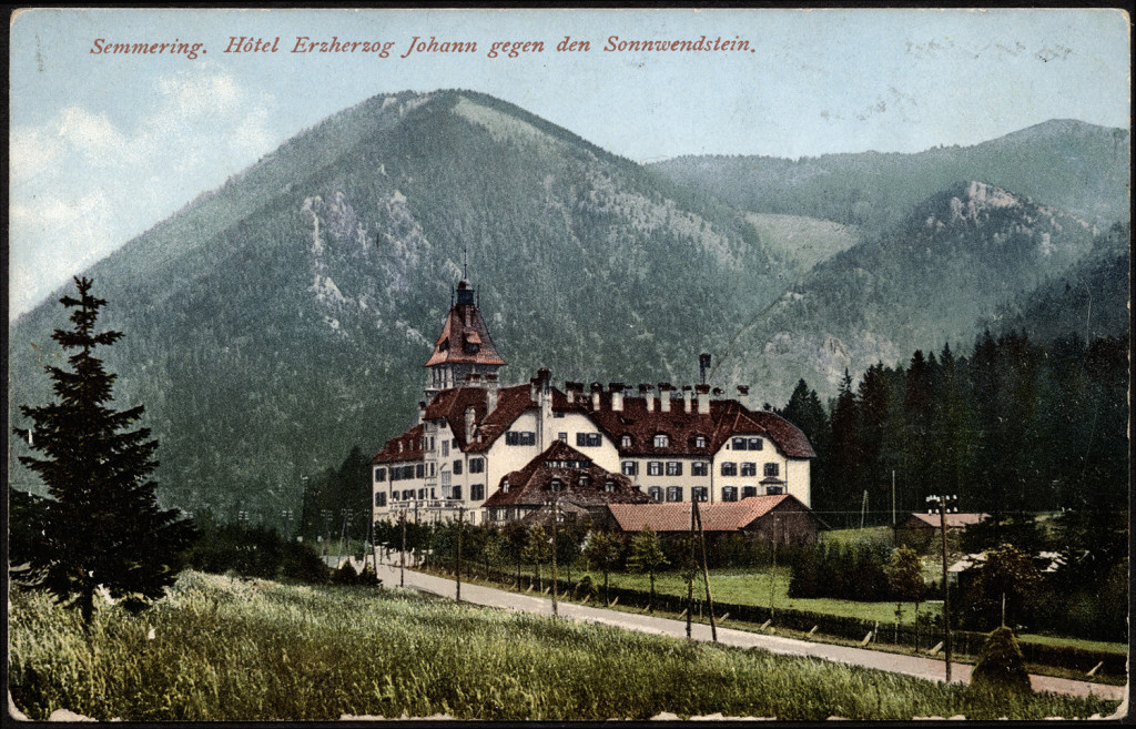 Semmering hotel na tle gór