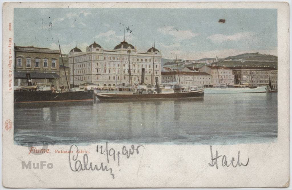 Fiume ( Rijeka ) palazzo Adria, architektura  widok morski