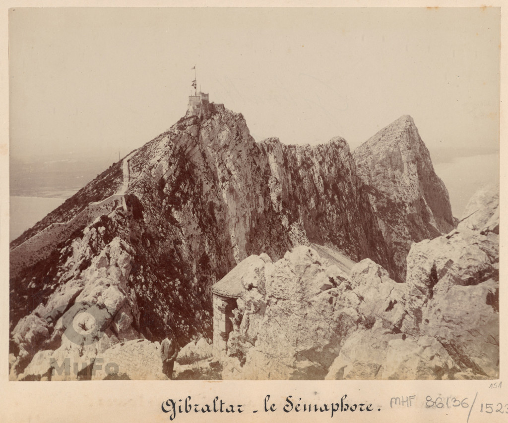 Gibraltar. Skała z semaforem