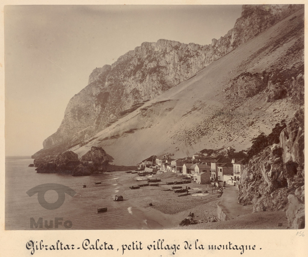Gibraltar. Caleta, wieś u stóp skały nadmorskiej