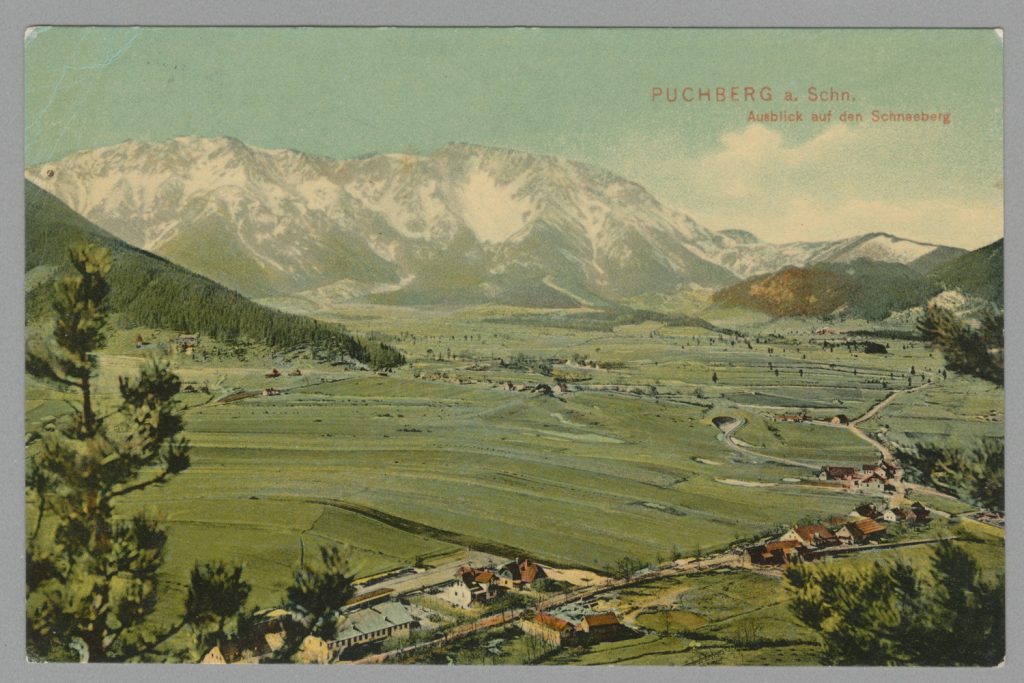 Puchberg i szczyt Schneeberg górski