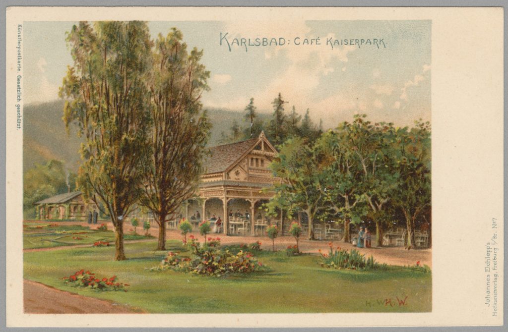 kawiarnia parkowa w stylu "szwajcarskim", Karlsbad ( Karlowe Wary )