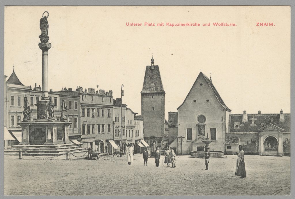 Morawy, Znojmo ( Znaim ) plac kościół