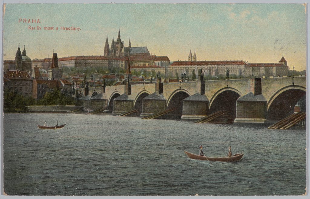 Praga , most Karola i Hradczany katedra św. Wita