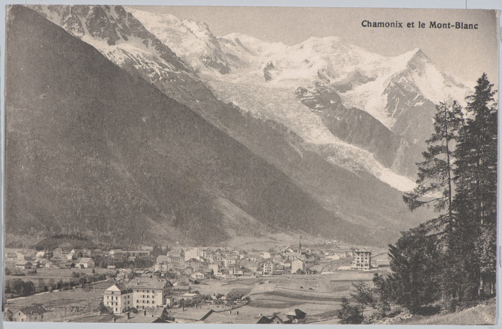Chamonix panorama w tle Mont - Blanc