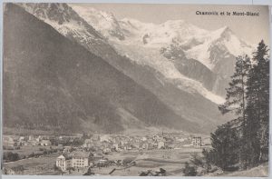 Chamonix panorama w tle Mont - Blanc