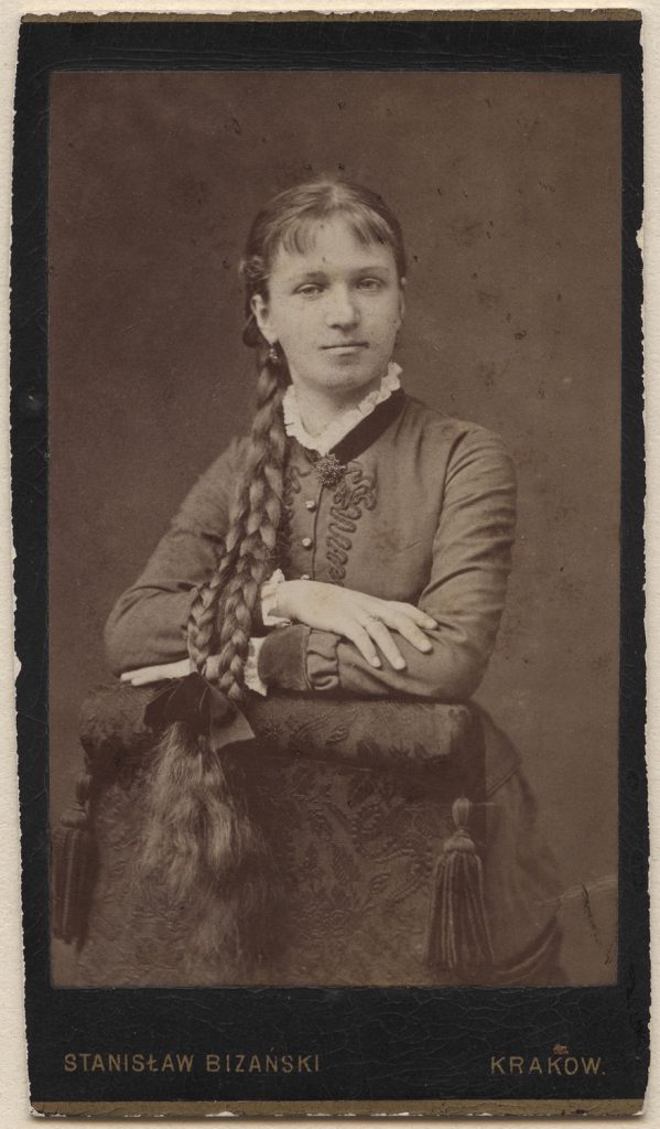 dziewczyna z warkoczami, portret