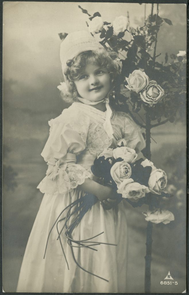 Dziewczynka z różami, portret