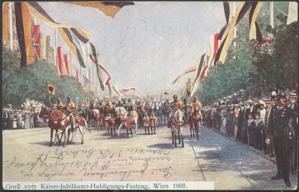 Reprodukcja rysunku, uroczystości jubileuszowe Wiedeń 1908