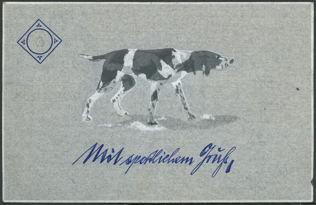 Reprodukcja rysunku, pies wyżeł