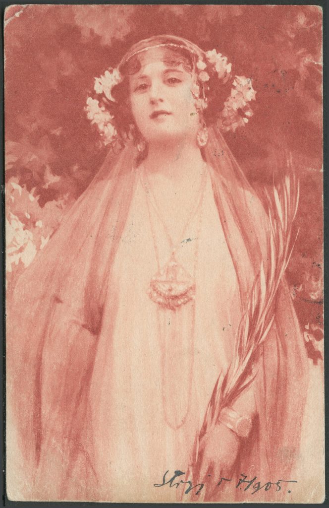 Reprodukcja malarstwa, młoda kobieta, portret