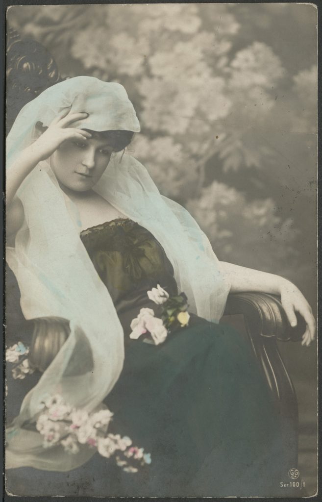 Kobieta w welonie, portret