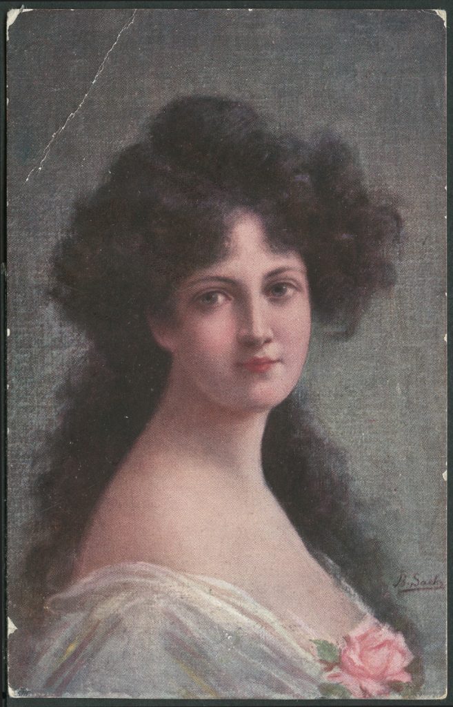 Reprodukcja malarstwa, B. Sachs, kobieta