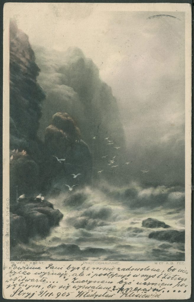 Reprodukcja malarstwa, widok morski