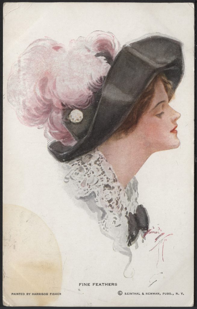 Reprodukcja malarstwa, Harrisson Fischer, kobieta w kapeluszu