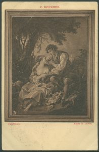 Reprodukcja malarstwa, scena rodzajowa według François Boucher.