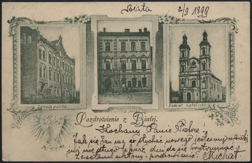 Biała, kompozycja trzech fotografii